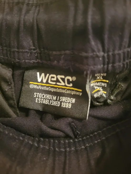 Wesc Black Cargo Drawstring Pants - Picture 2 of 3